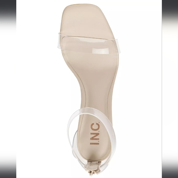 INC International Concepts Makenna Two-piece Clear Vinyl Dress Sandals 11 - Picture 5 of 9